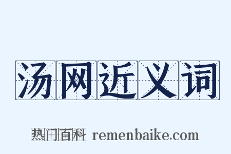 汤网近义词是什么意思的图片